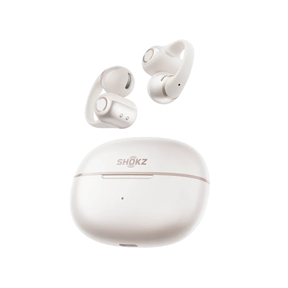 Shokz OpenDots 2 Open-Ear Clip-On Earbuds – Black, Grey & Pearl White — image 4