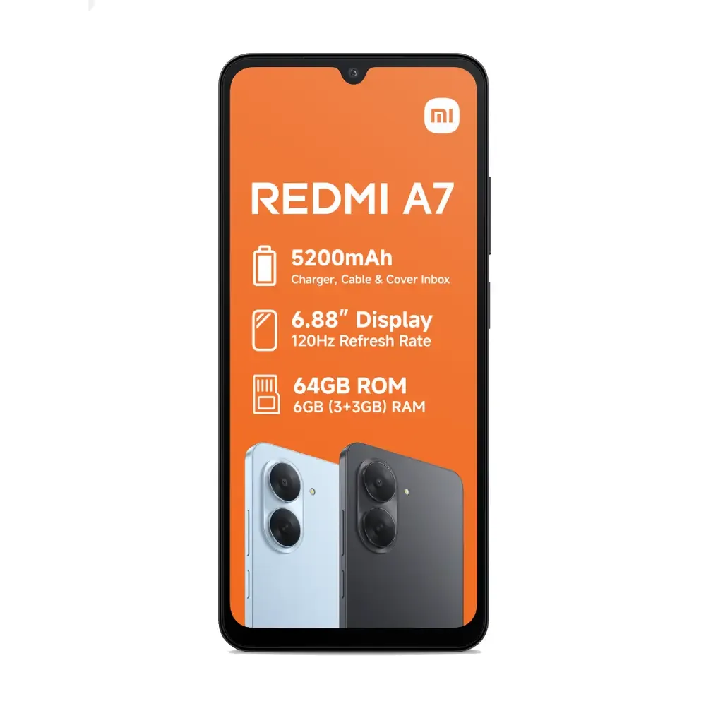 Redmi A7 4G Smartphone, Unisoc T7250, 3GB RAM, 64GB Storage, 6.88" HD+ 120Hz Display, 13MP Camera, 5200mAh Battery — image 2