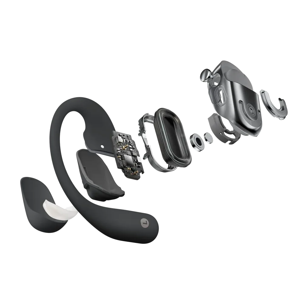 Shokz OpenFit 2+ Open-Ear Headphones – Black, Grey & Purple — image 5