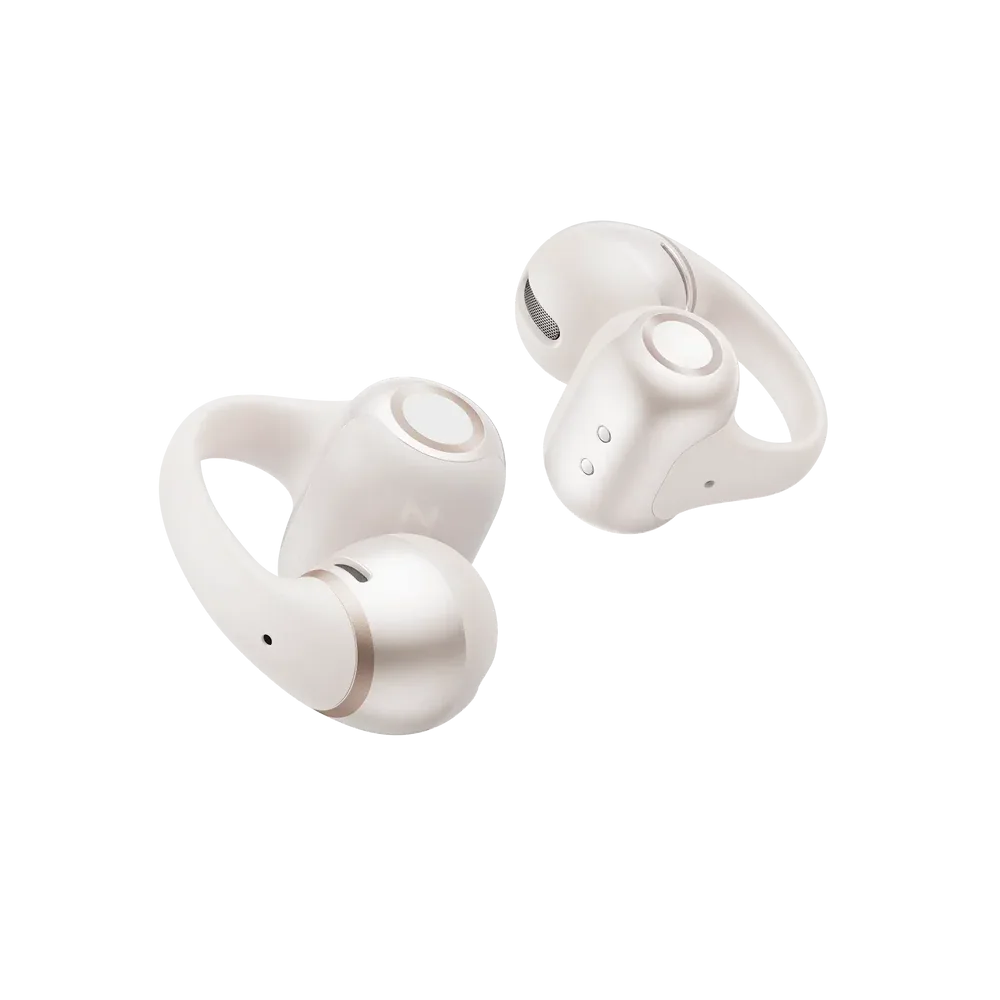 Shokz OpenDots 2 Open-Ear Clip-On Earbuds – Black, Grey & Pearl White — image 1